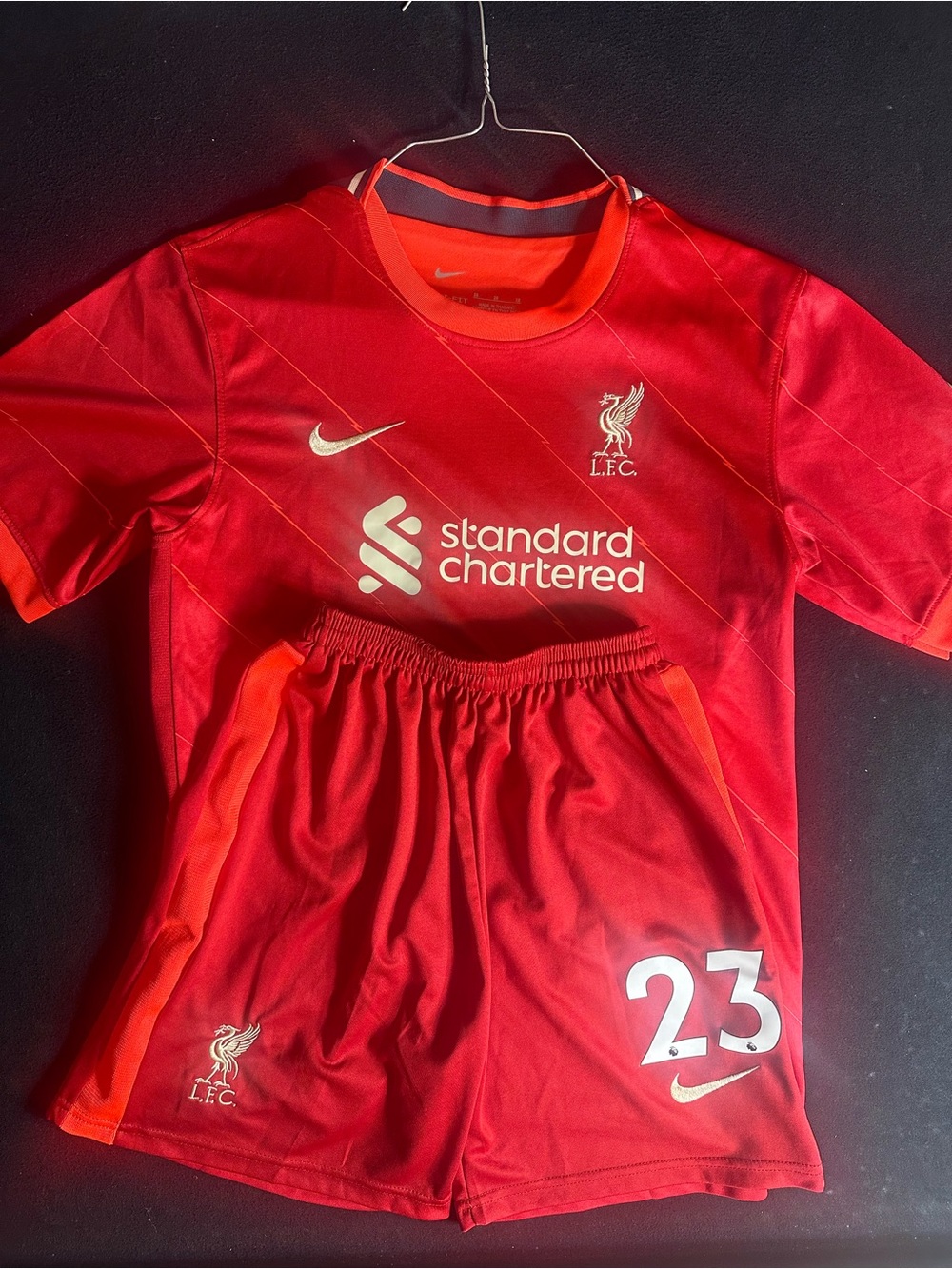 Nike Kids Red Liverpool FC Soccer Jersey and Shorts Set
